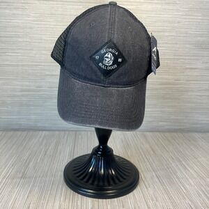 Ahead Headgear Georgia GA Bulldogs Trucker Hat Distressed Black Mesh Adjustable